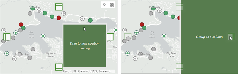 Elemente als Spalte gruppieren Elemente als Spalte gruppieren