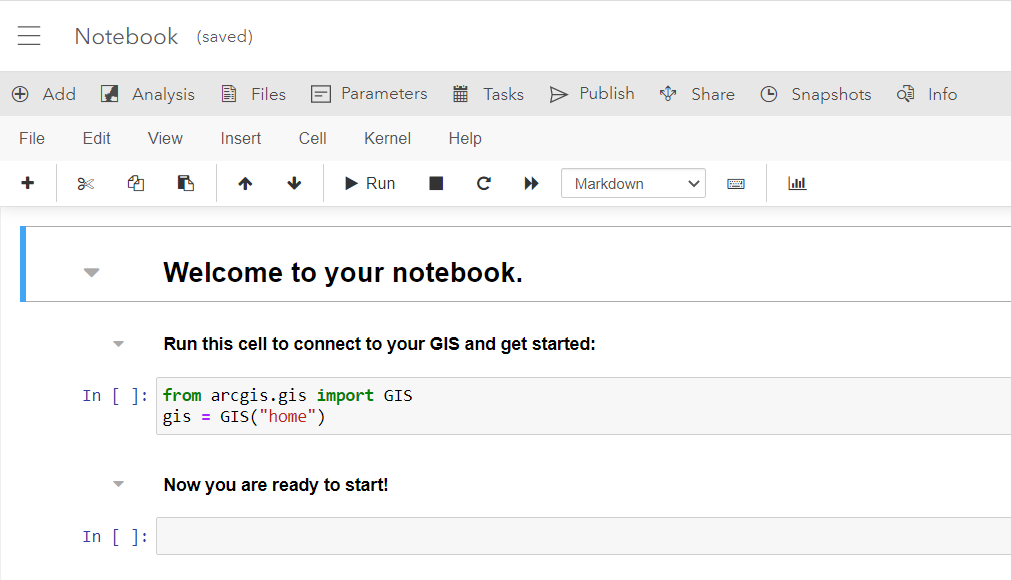 Komponenten des Notebook-Editors Komponenten des Notebook-Editors