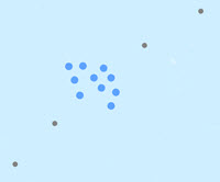 Beispiel für alle Features, die vom Werkzeug "Verweilorte suchen" zurückgegeben werden Beispiel für alle Features, die vom Werkzeug "Verweilorte suchen" zurückgegeben werden