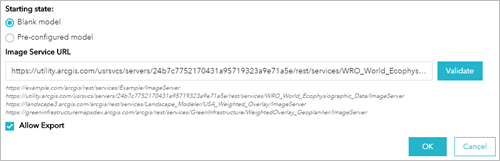 Option "Leeres Modell" Option "Leeres Modell"